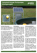 Solarbetriebene Weidepumpe